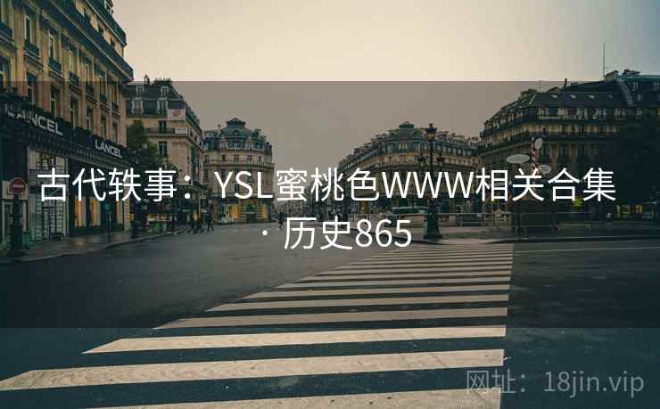 古代轶事：YSL蜜桃色WWW相关合集 · 历史865  第1张