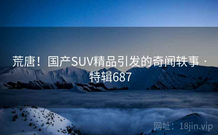 荒唐!国产SUV精品引发的奇闻轶事 · 特辑687 第1张 荒唐!国产SUV精品引发的奇闻轶事 · 特辑687 第1张