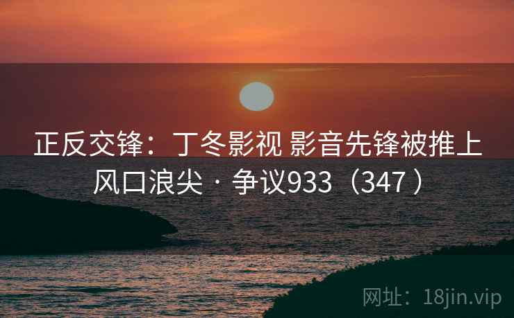 正反交锋：丁冬影视 影音先锋被推上风口浪尖 · 争议933（347 ）  第2张